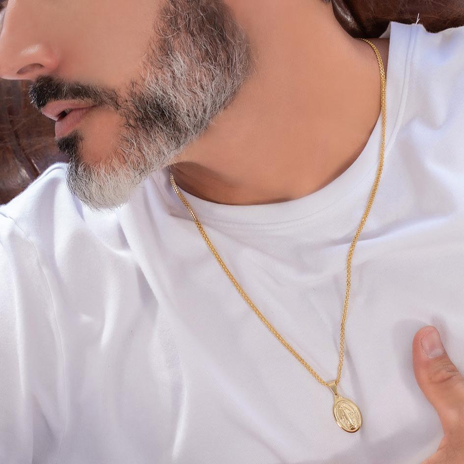 Cadena China IT 2 mm 65 Cms + Dije Milagrosa