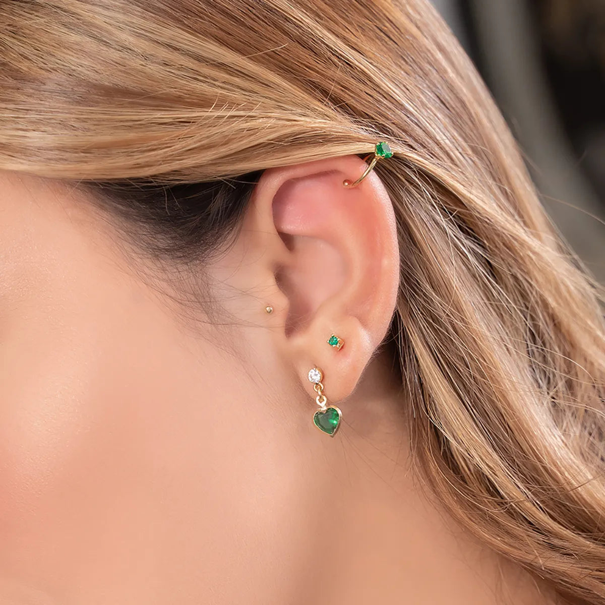 Earcuff Verde 1,8 cm