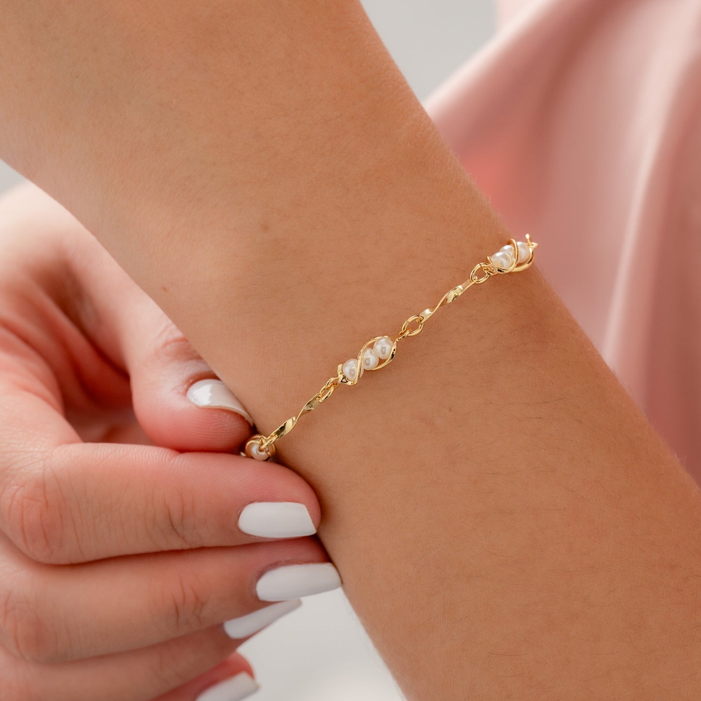 Pulsera Perla 16 Cms + Extensor