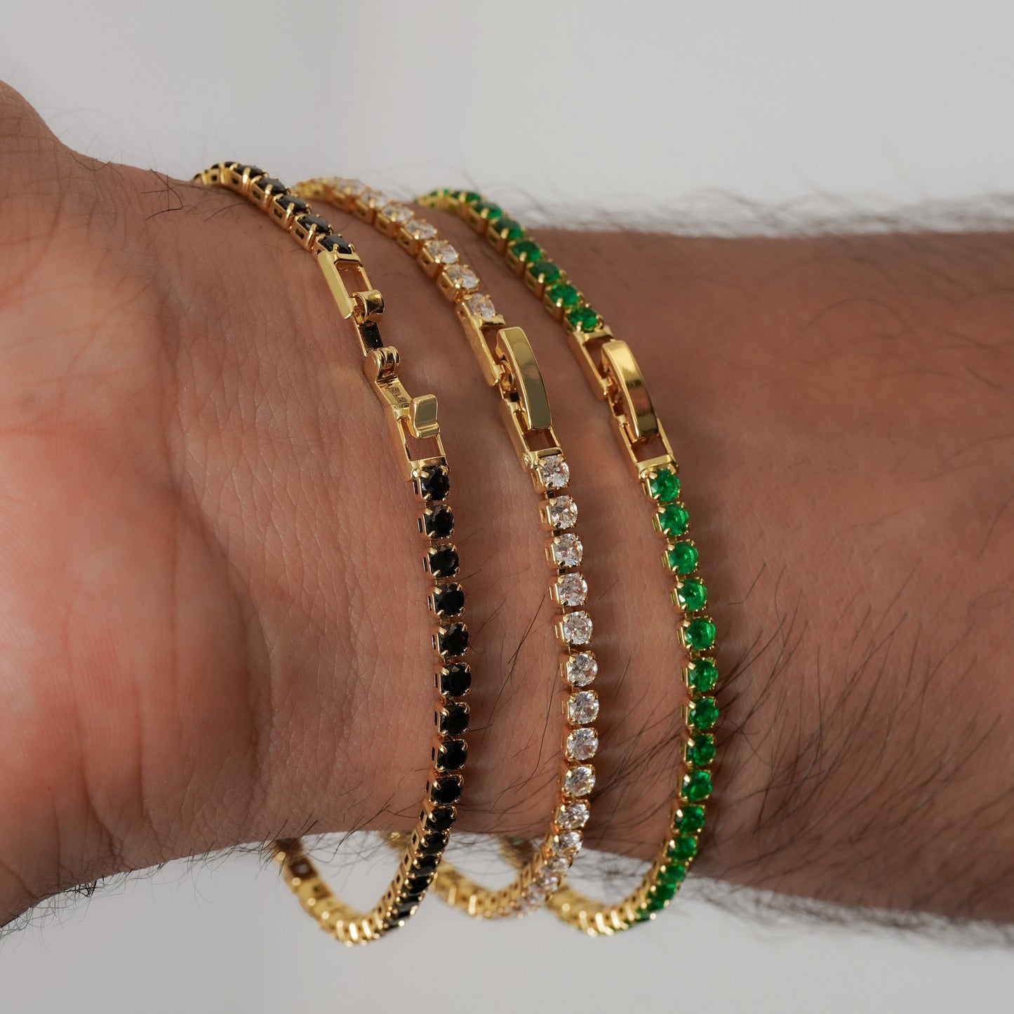 Pulsera Circonias Verde 20cm