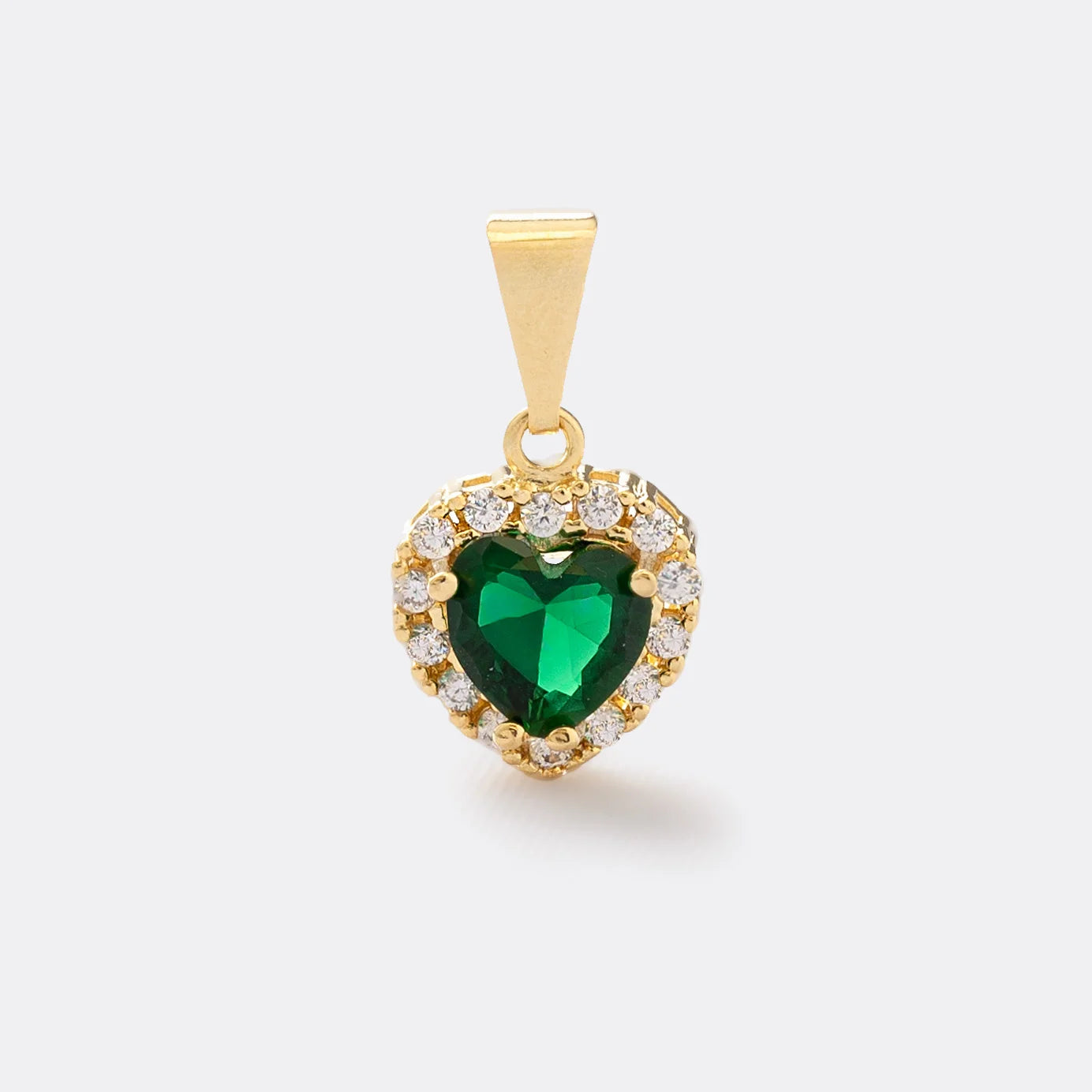 Cadena Aros 1.8 mm 45 Cms + Dije Green Heart