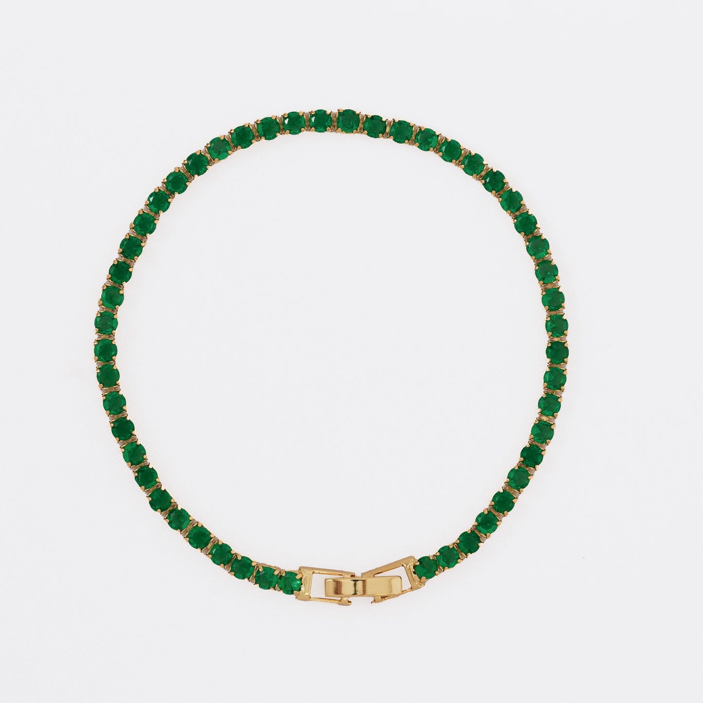 Pulsera Circonias Verde 20cm
