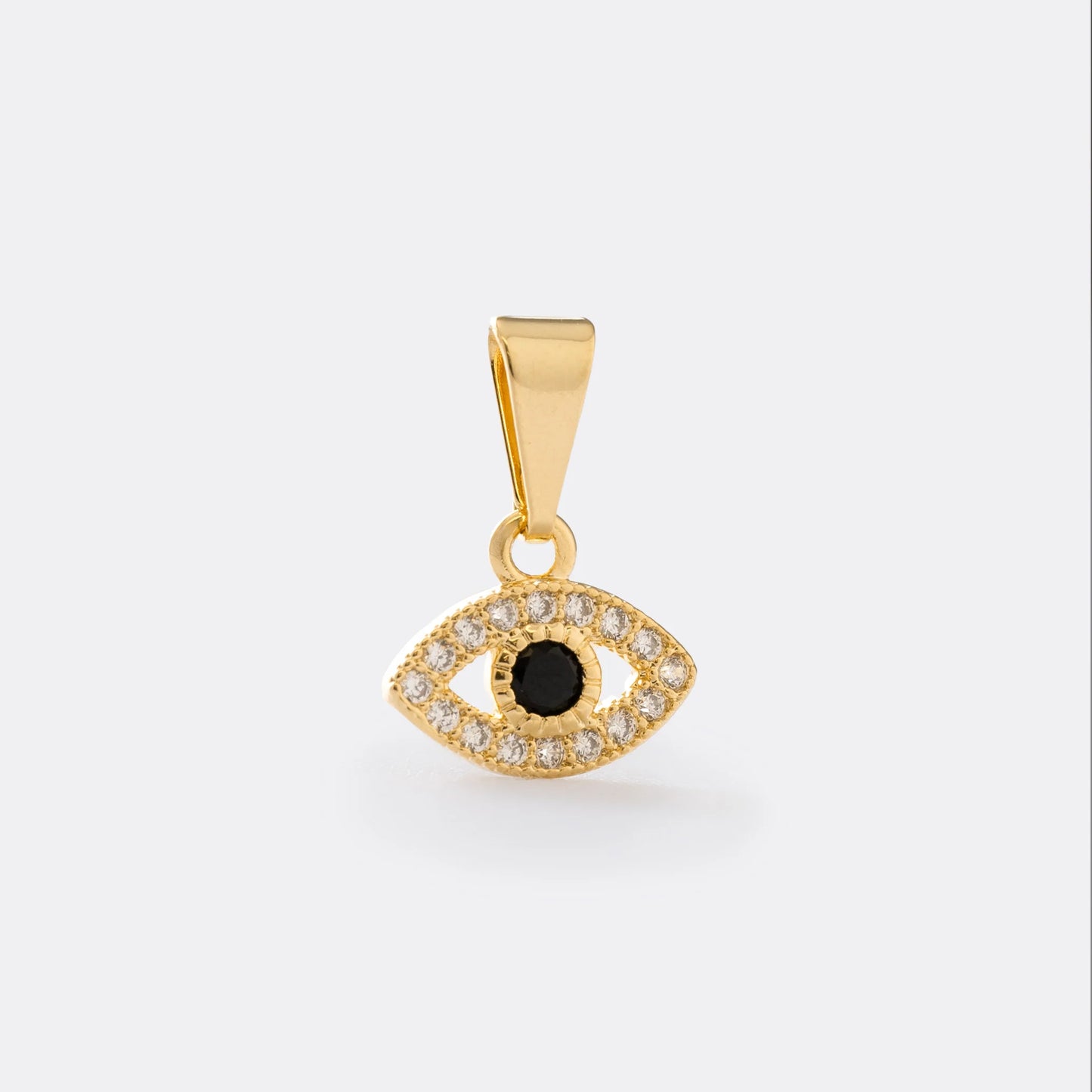 Cadena Singapur Punteras 45 Cms 1.5 mm + Dije Ojo Turco Mini Circonias