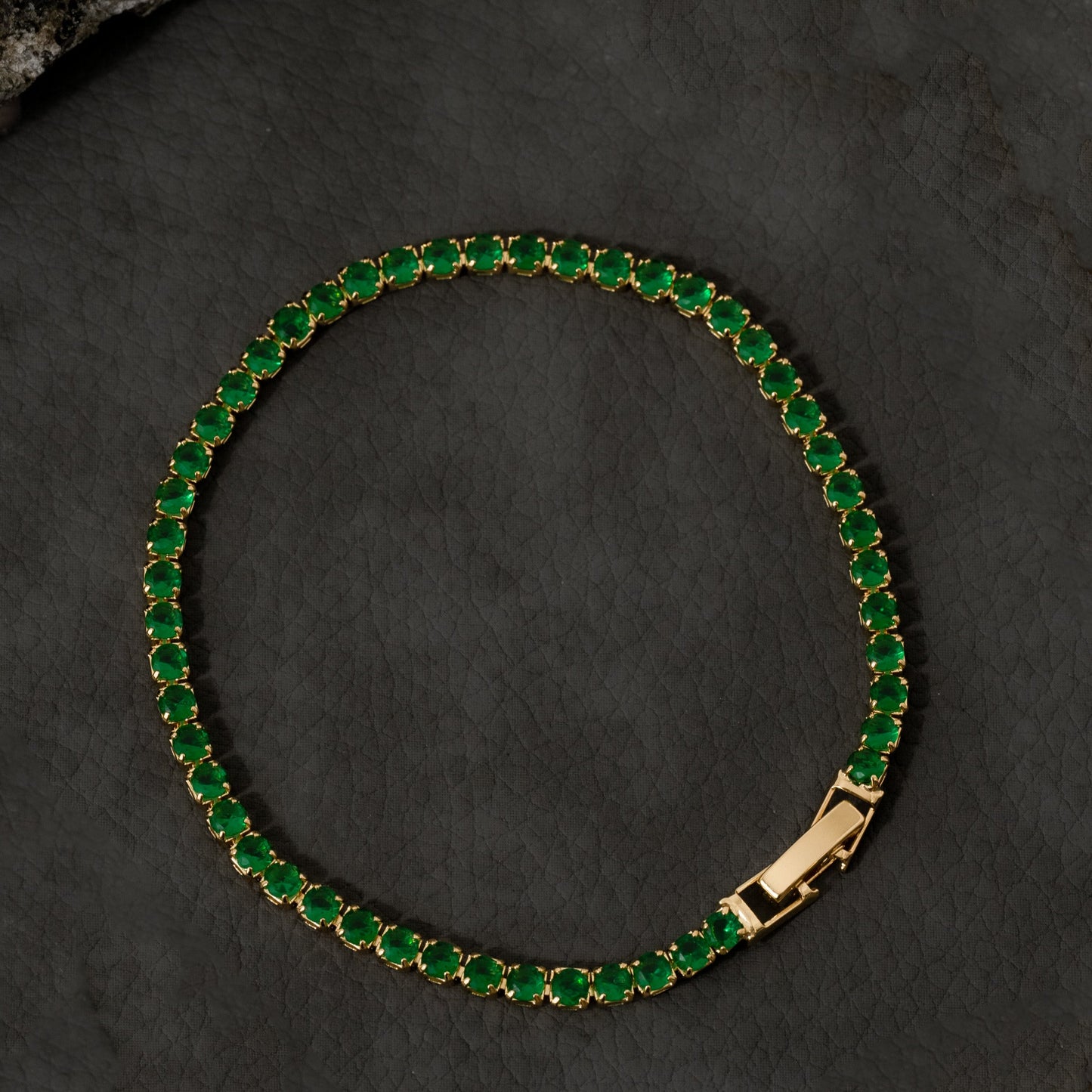 Pulsera Circonias Verde 20cm
