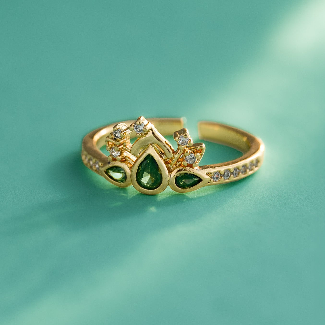 Anillo Green Bloom Ajustable