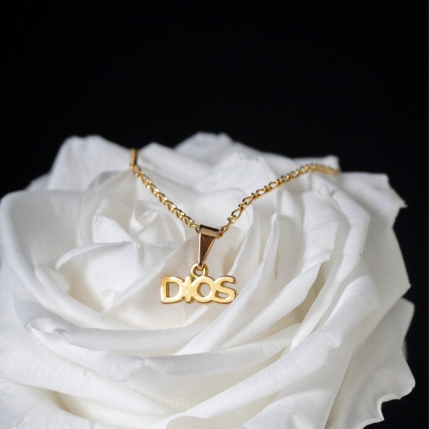 Cadena 1x1 (45 cm - 1,5 mm) + Dije Dios