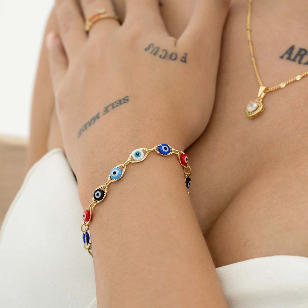Pulsera Ojo Turco Multicolor + Extensor