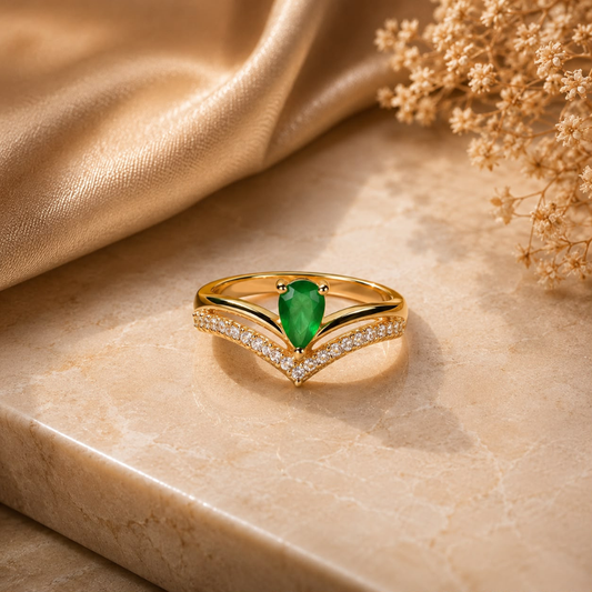 ANILLO V MICROCIRCON PIEDRA OVALO TALLA 7 09120048