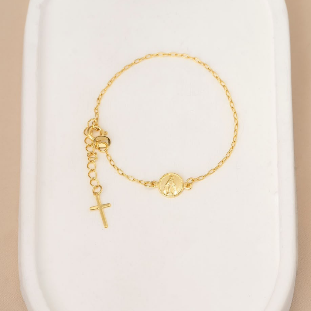 Pulsera denario milagrosa con extensor (18 cm - 1,5 mm)