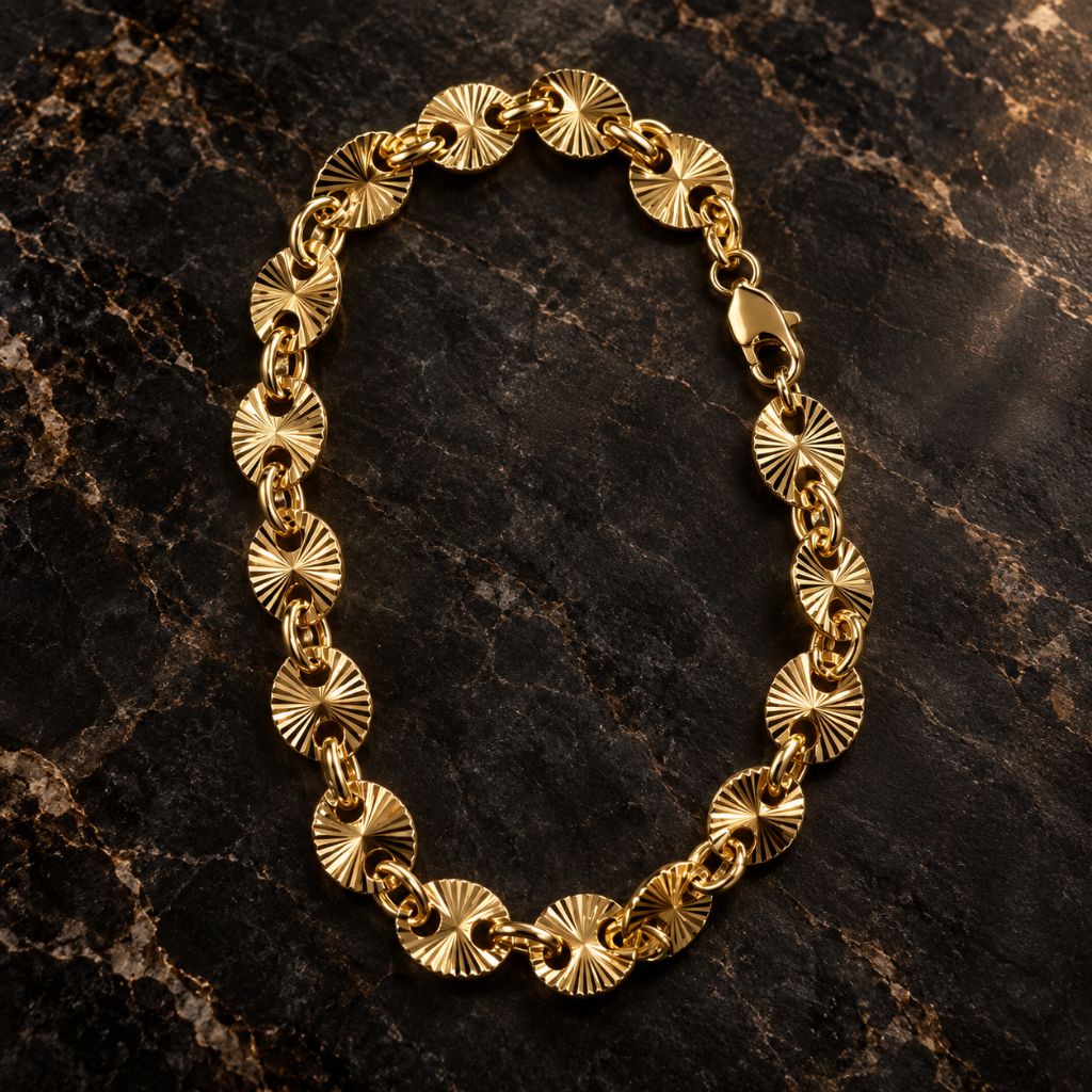 Pulsera Gc diamantada (18 cm - 7 mm)