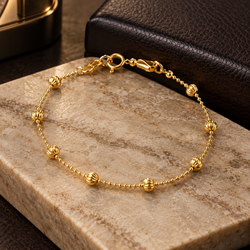 Pulsera doble balín italiano (18 cm - 3,5 mm)