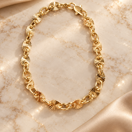 Pulsera Gc diamantada (18 cm - 5 mm)
