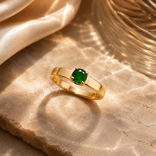 Anillo solitario circon 5mm Talla 8 09120077