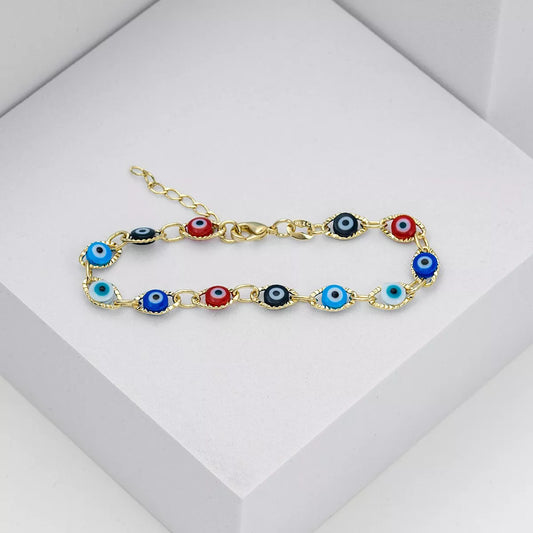 Pulsera Ojo Turco Multicolor + Extensor