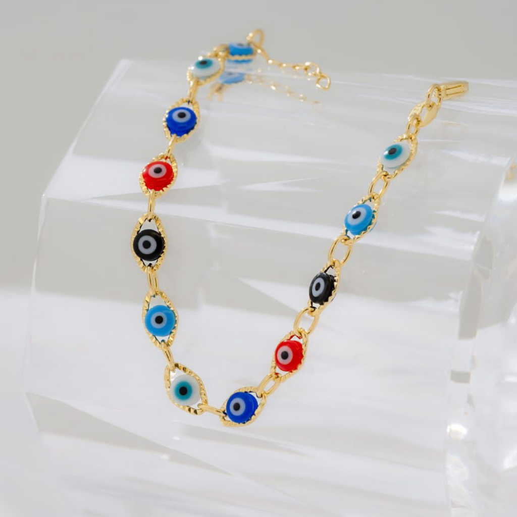 Pulsera ojos turcos (18 cm - 3 mm)