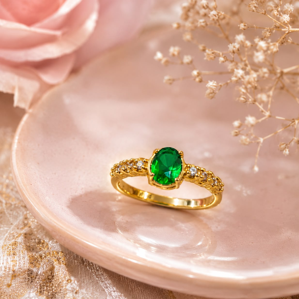 ANILLO CIRCULO PIEDRA BORDE CIRCON TALLA 6 09120167