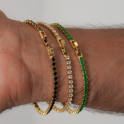 Pulsera Circonias Verde 20cm