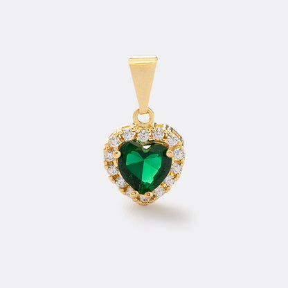 Cadena Aros 1.8 mm 45 Cms + Dije Green Heart