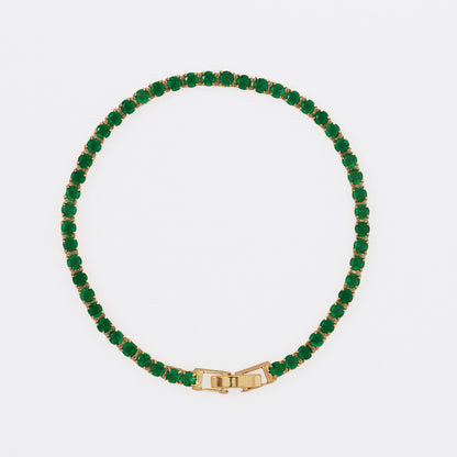 Pulsera Circonias Verde 20cm