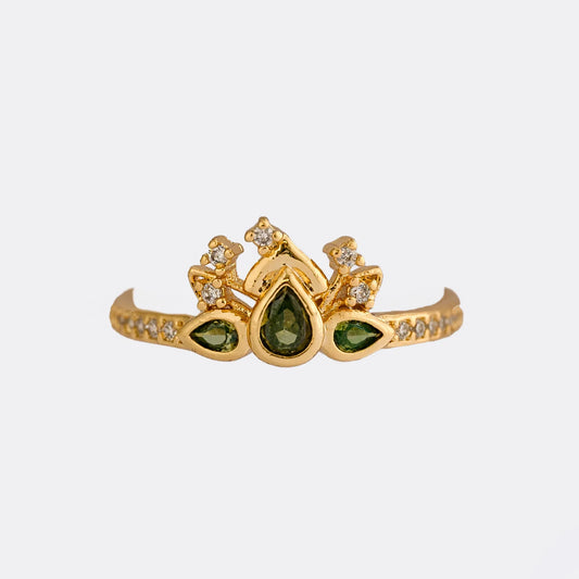 Anillo Green Bloom Ajustable