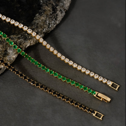 Pulsera Circonias Verde 20cm