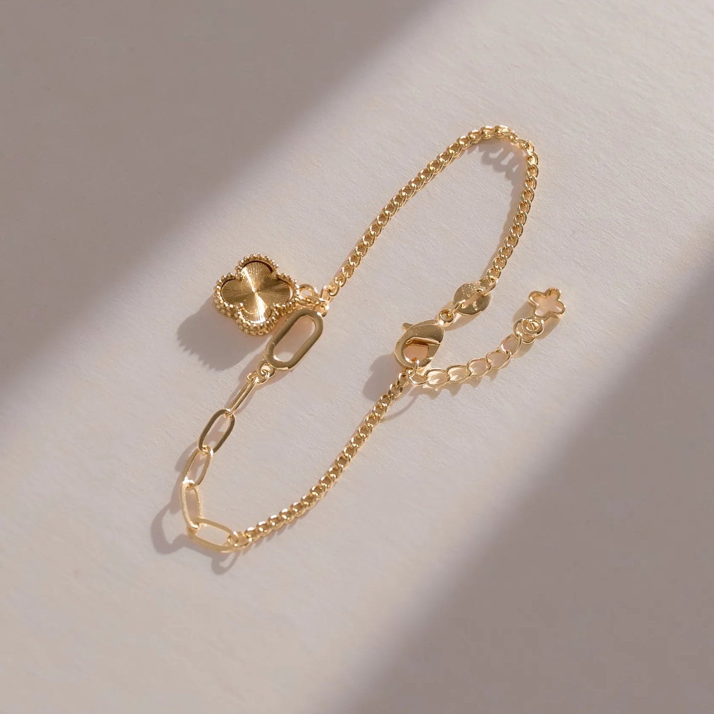 Pulsera Cubana Clover 1,1 cm 15 Cm + Ext