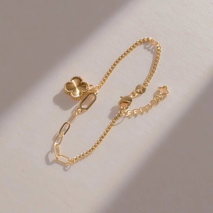 Pulsera Cubana Clover 1,1 cm 15 Cm + Ext