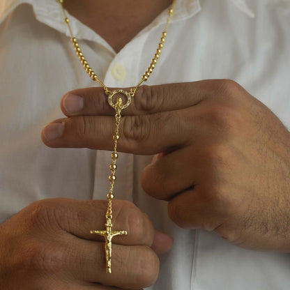 Rosario Hombre 65 cms 4 mm Cristal