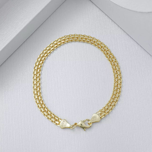 Pulsera China Doble Carril 6mm 20cm